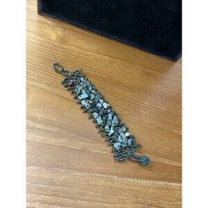 Amrita Singh Genuine Natural stone Chips Woven Alexandra Wrap Bracelet